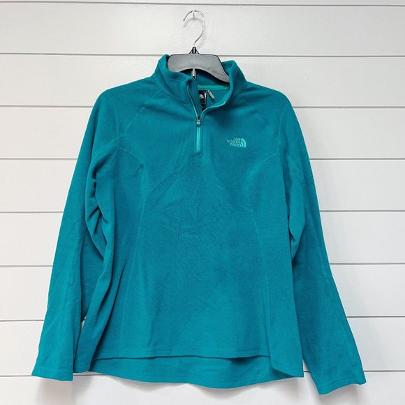 The North Face Quarter Zip Fleece Pull Over  - Size Medium - Turquoise/Teal - Picture 1 of 5